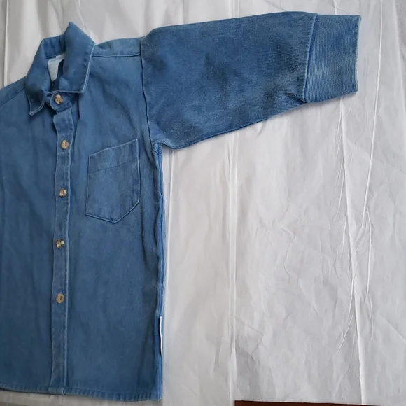 HEALTHTEX New NWOT Boys Button Shirt Ribbed Cotton Long Sleeves 4T - Picture 3 of 17